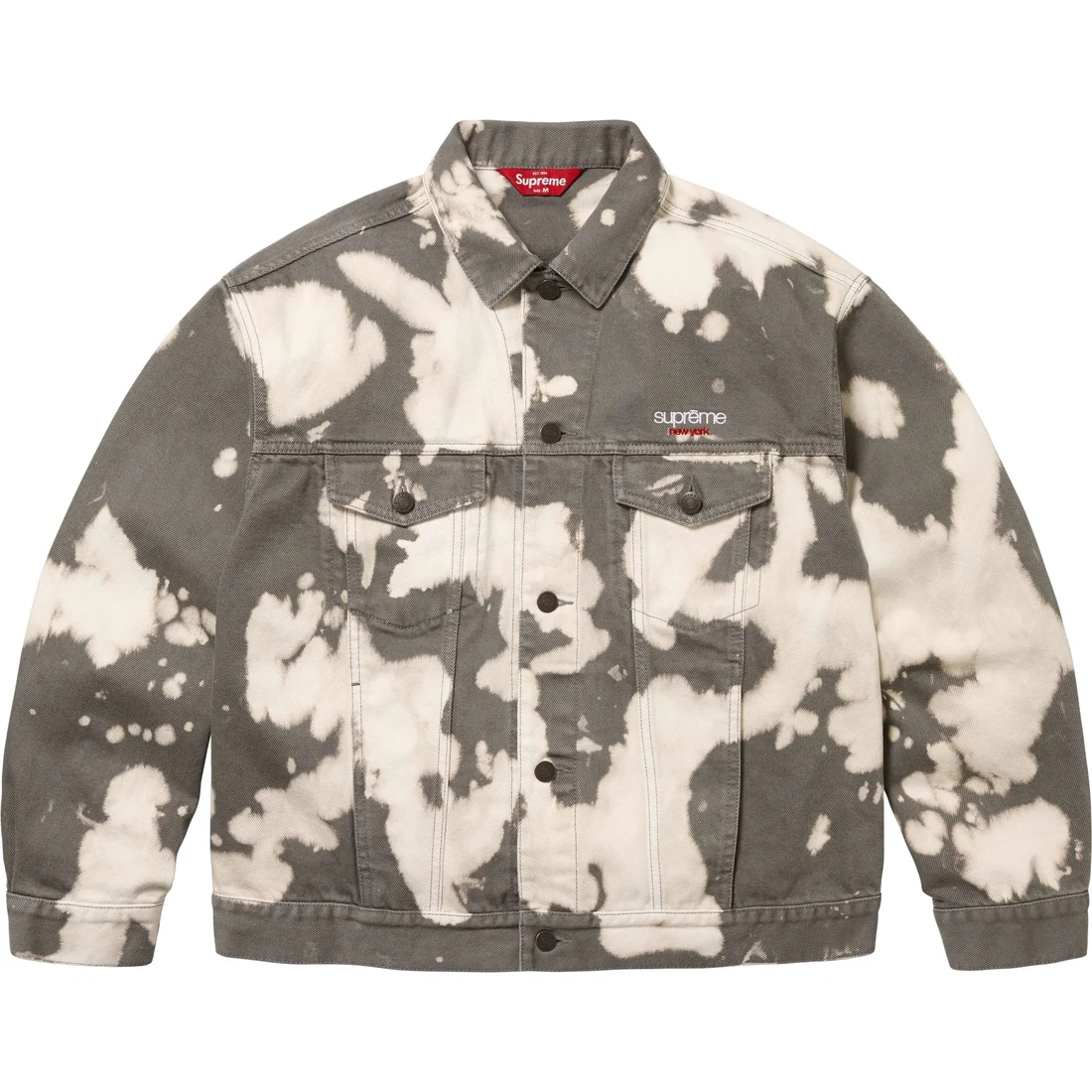 

Supreme Джинсовая куртка в стиле trucker, Bleached/Bleached
