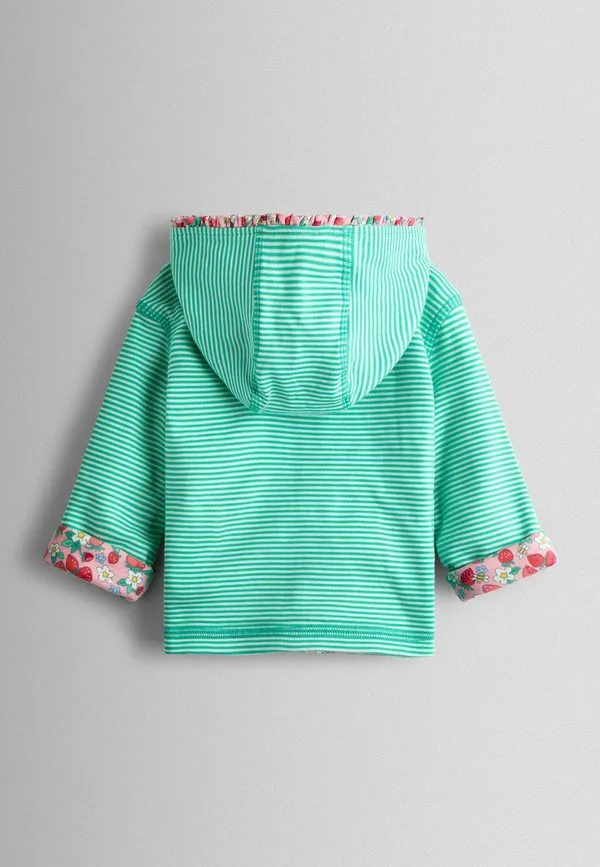 Обычная, красивая двусторонняя легкая куртка с аппликацией. Jojo Maman Bébé, Pink Strawberry Ladybird — фото 4
