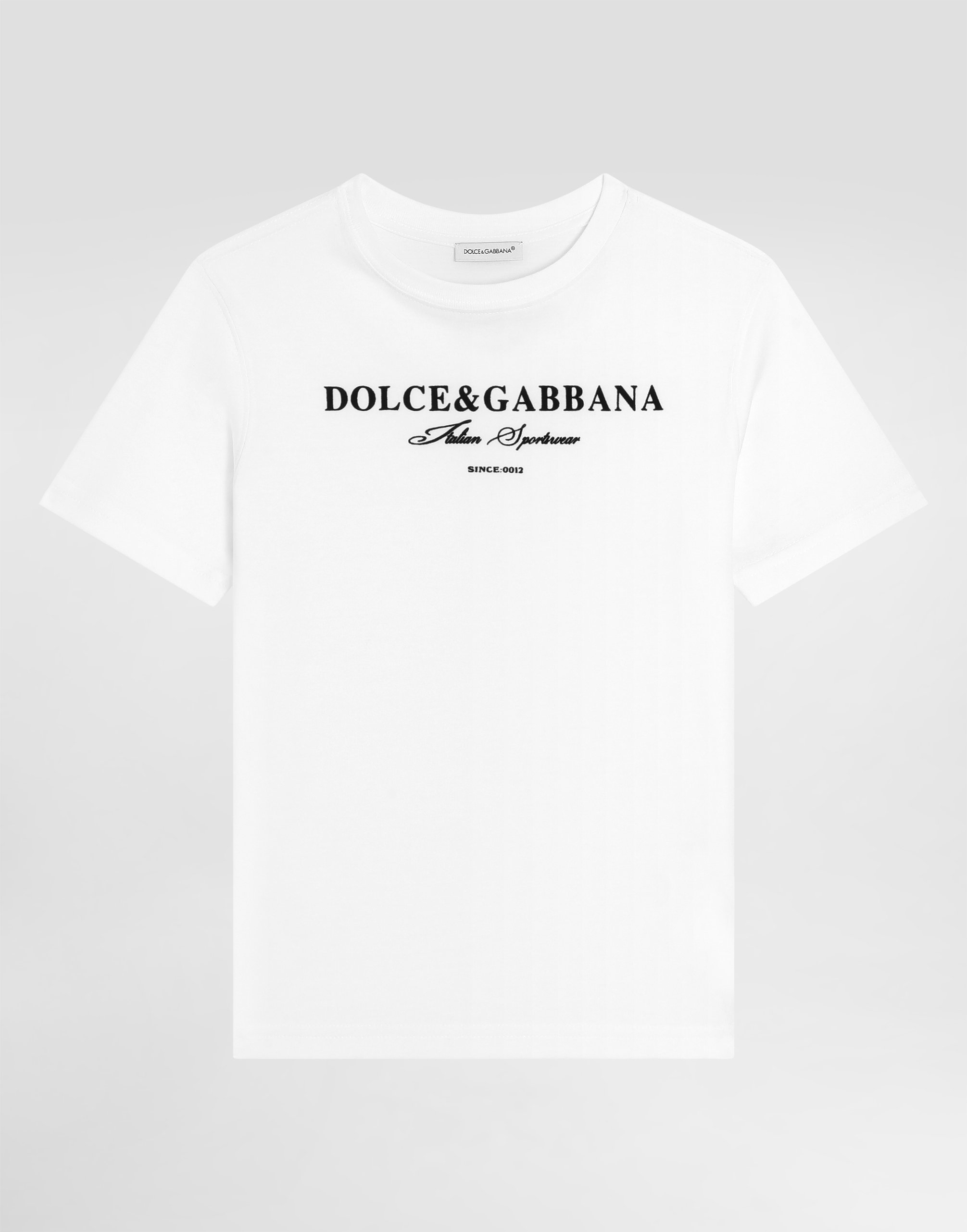 

Футболка из джерси с короткими рукавами с принтом Dolce&Gabbana DOLCE & GABBANA, белый