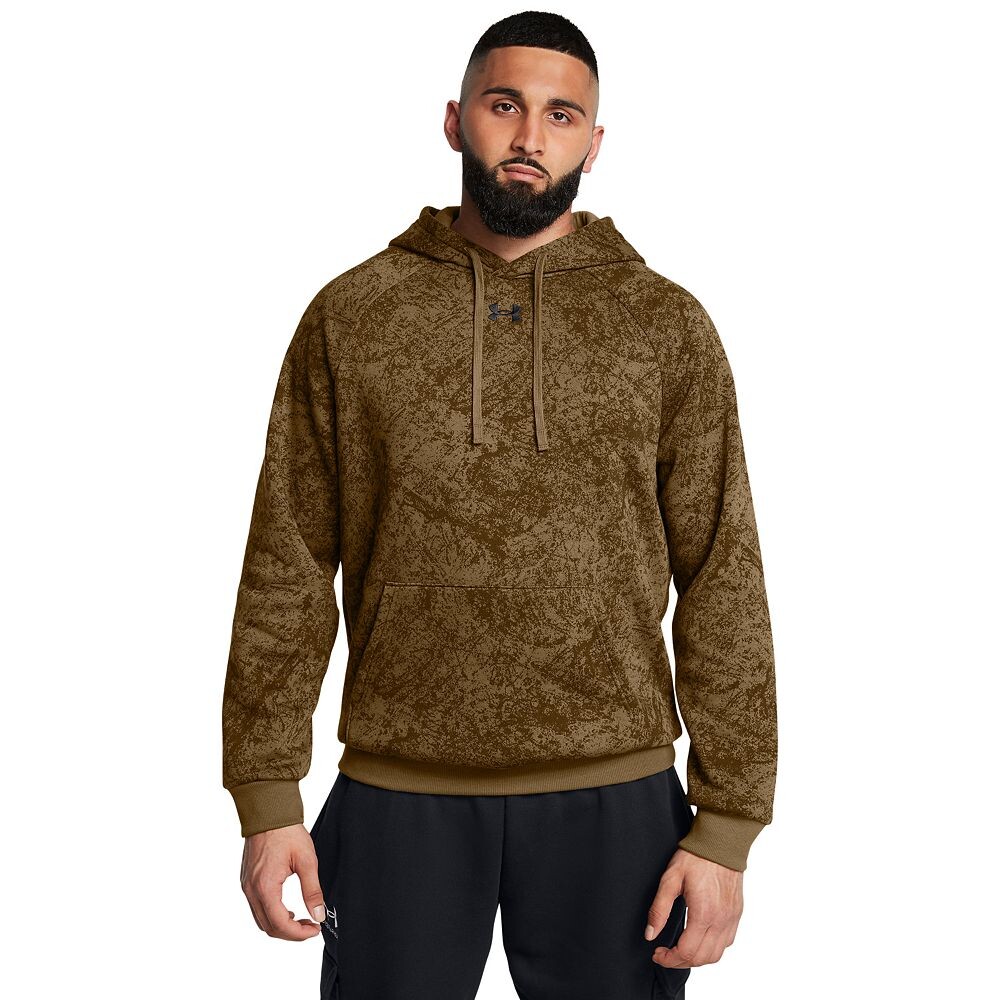 

Мужская толстовка с капюшоном Under Armour Rival Fleece Tech Camo, цвет Coyote