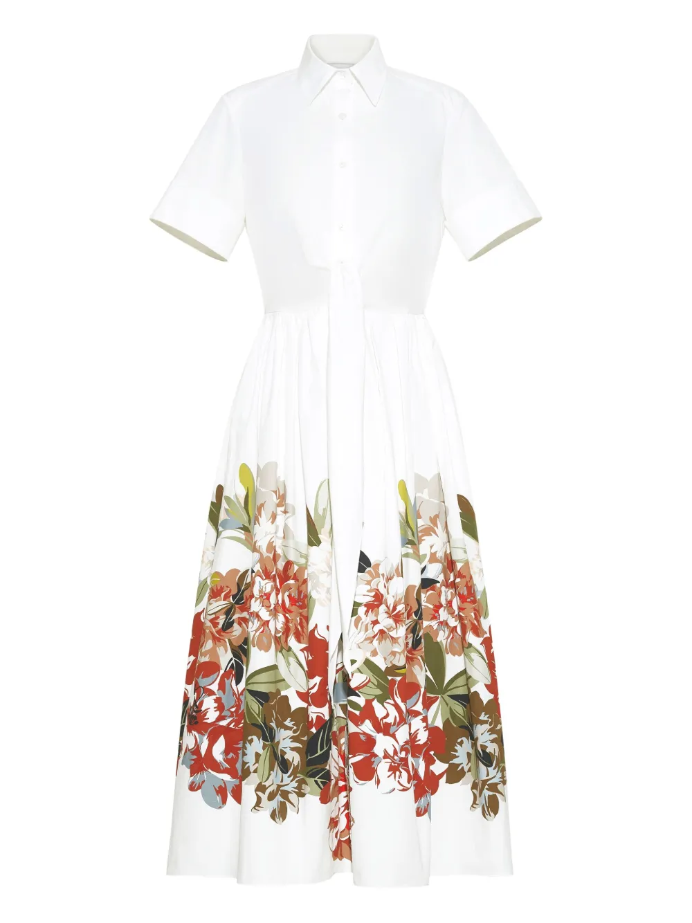 

Платье миди Attacher Adam Lippes, белый