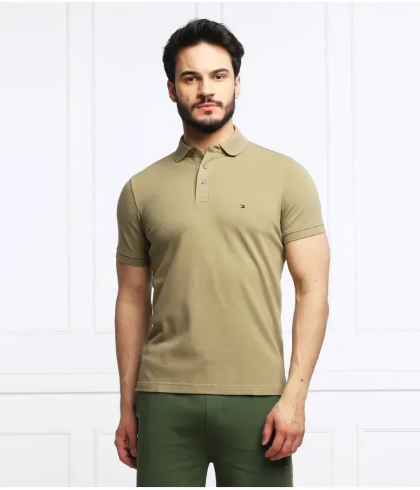 Поло 1985 slim fit Tommy Hilfiger, хаки — фото 3
