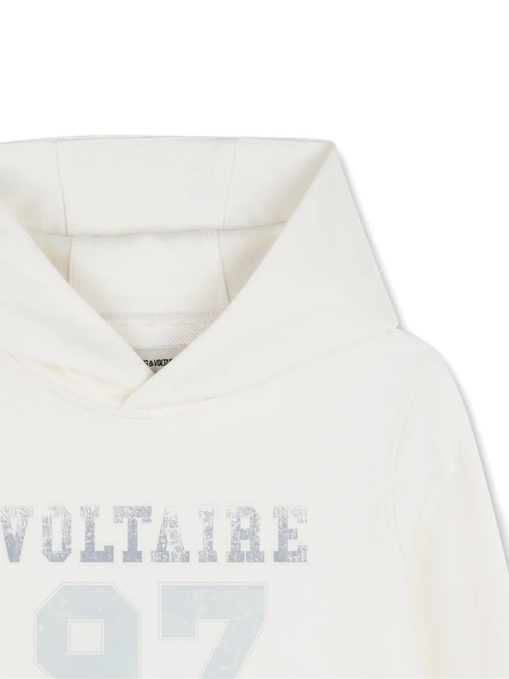 Худи с принтом Zadig & Voltaire Kids, белый — фото 3