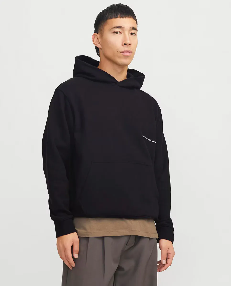 

Мужская толстовка с длинными рукавами и боковыми деталями Jack & Jones, чёрный