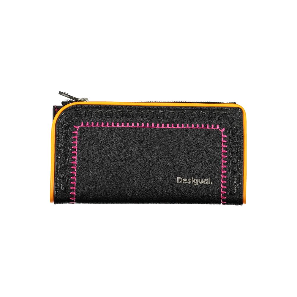 

Элегантный черный кошелек с двумя отделениями Desigual