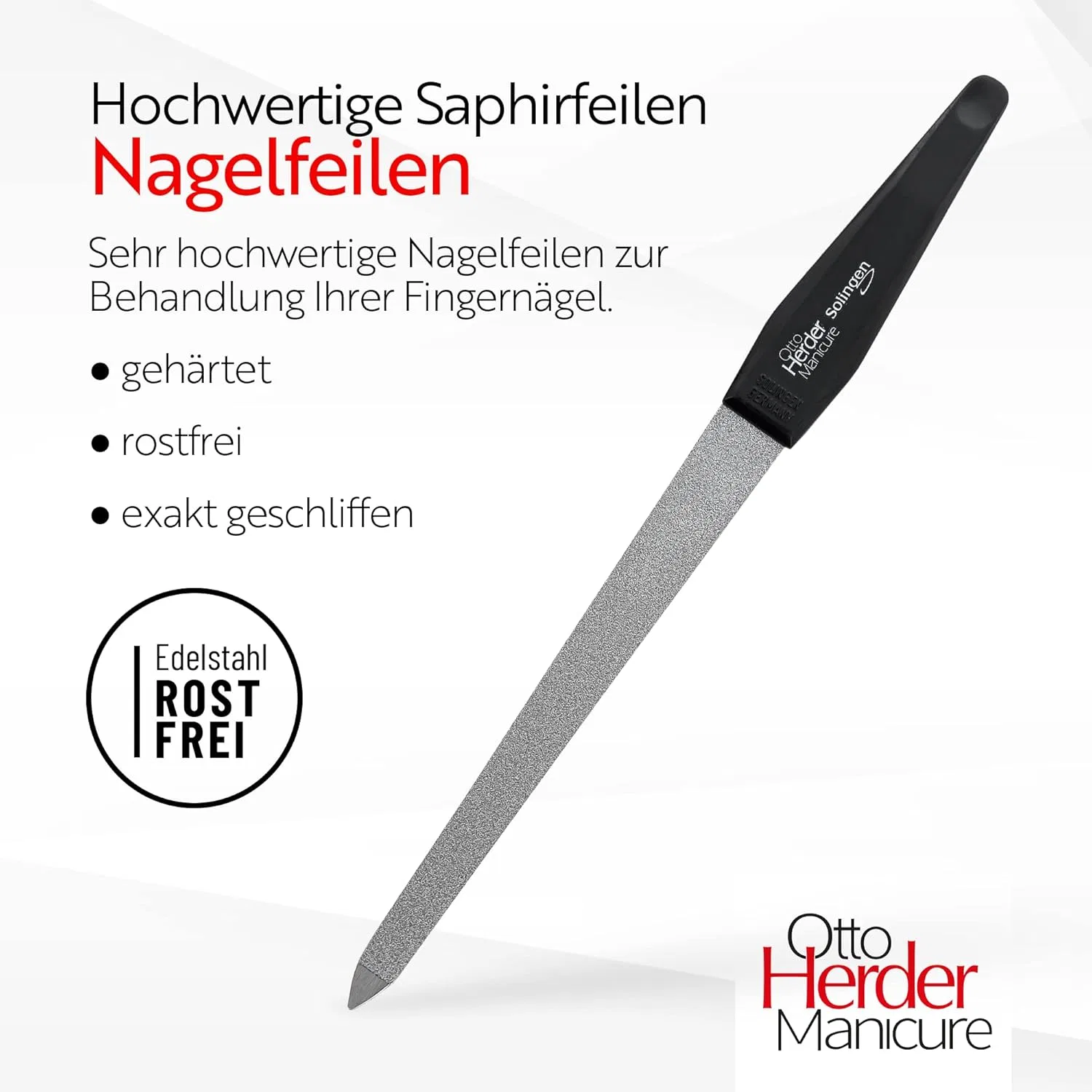 Набор сапфировых пилок для ногтей Otto Herder Manicure Solingen, 4 шт. Otto Herder Manicure — фото 4