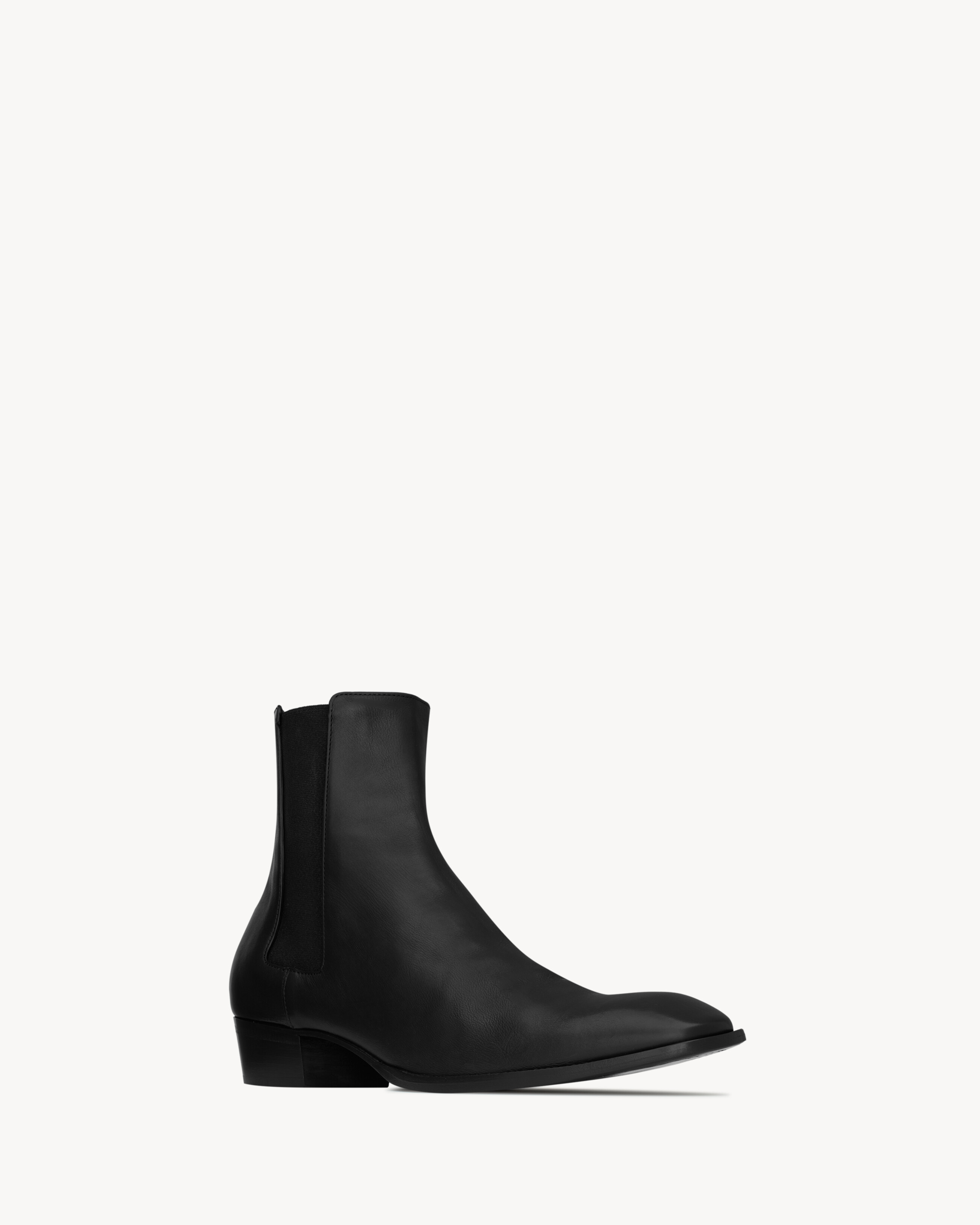 Челси STANTON из зернистой кожи SAINT LAURENT, черный — фото 3