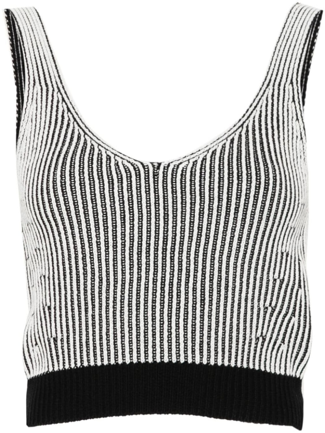 

DKNY топ в рубчик с V-образным вырезом, черный