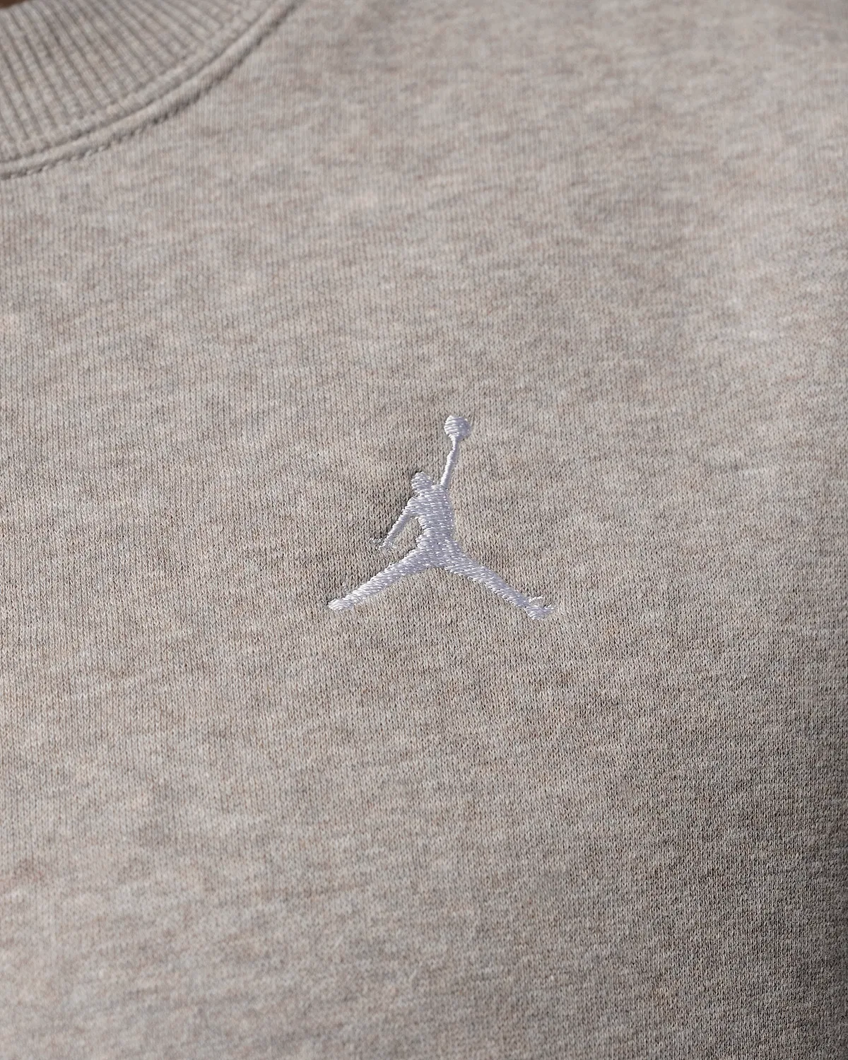 Женская фуфайка с круглым вырезом Jordan Brooklyn Fleece, Enigma Stone/White — фото 4