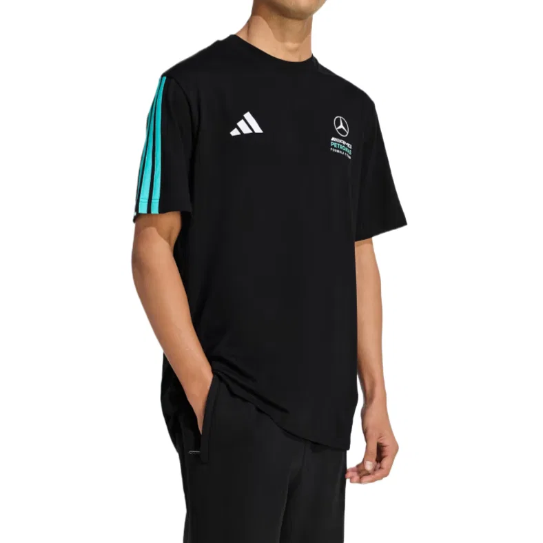 Футболка MERCEDES AMG мужская Adidas, Black/Semi Mint Green — фото 3