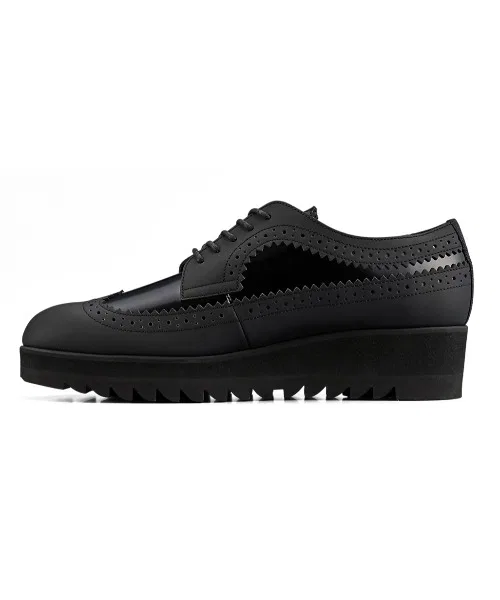 Унисекс кожаные броги THE ONITSUKA BROGUE чёрные — фото 4