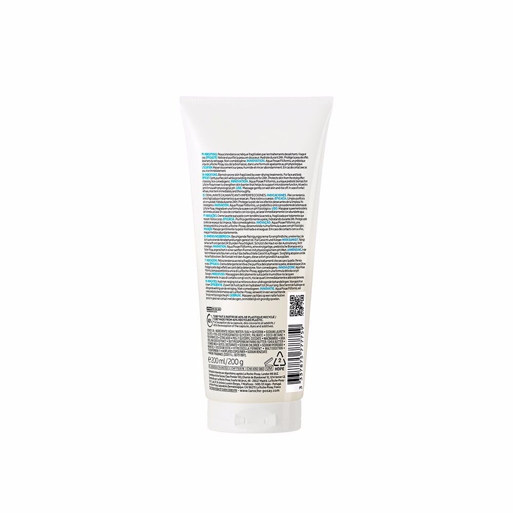 Крем для лица La Roche-Posay — Для лечения кожи лица Effaclar h iso-biome crème lavante, 200 мл — фото 2