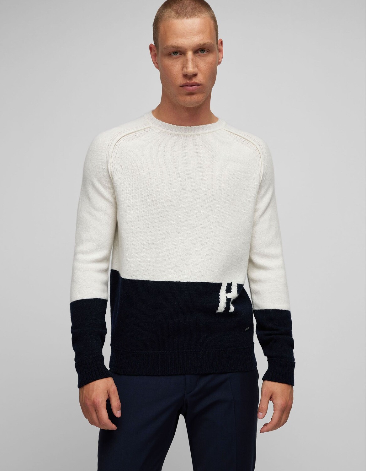 

Пуловер HECHTER PARIS Rundhals, белый