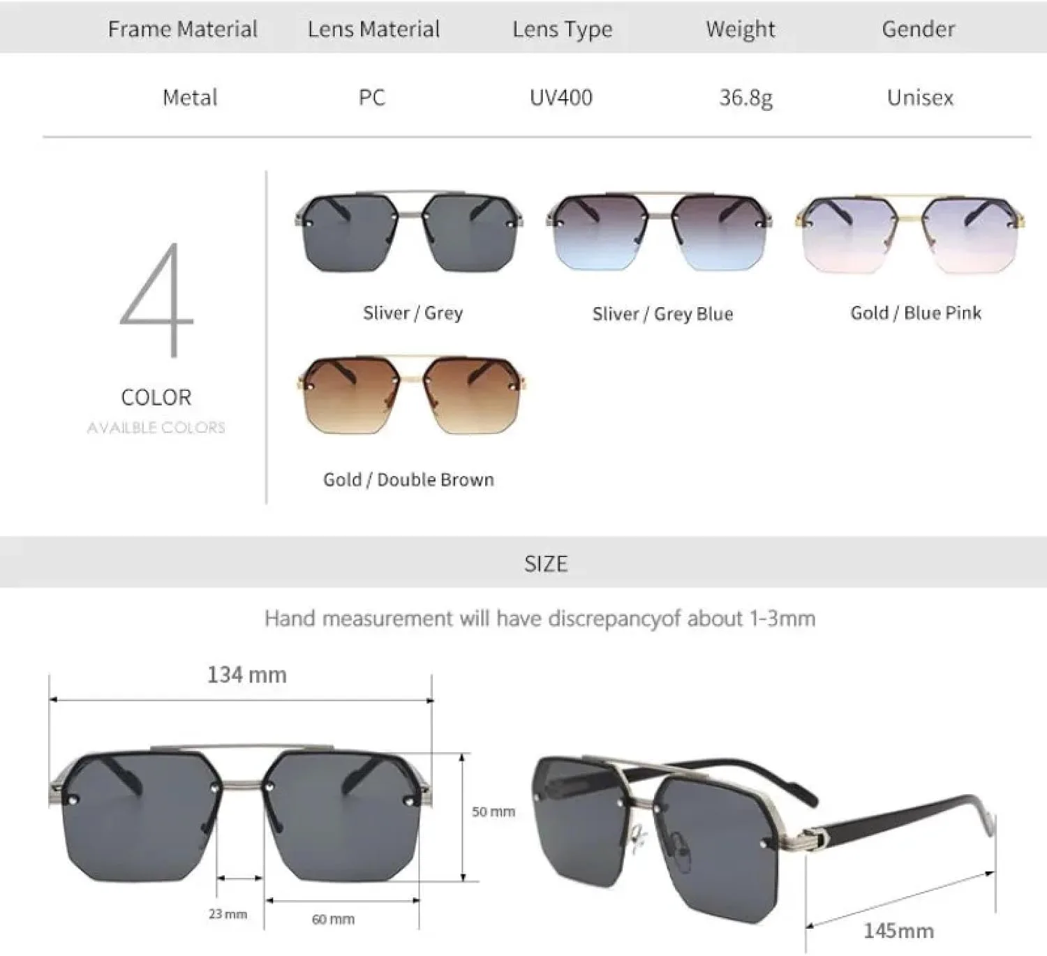 

Солнцезащитные очки с защитой от УФ-излучения UV400 | Маленькая оправа | Для женщин и мужчин | Для занятий спортом на открытом воздухе и вождения DSVIGF, Gold Grey