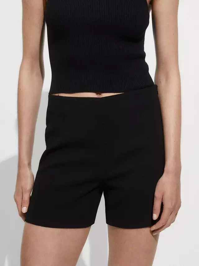

Шорты Mango Lilo Mid Rise, черный