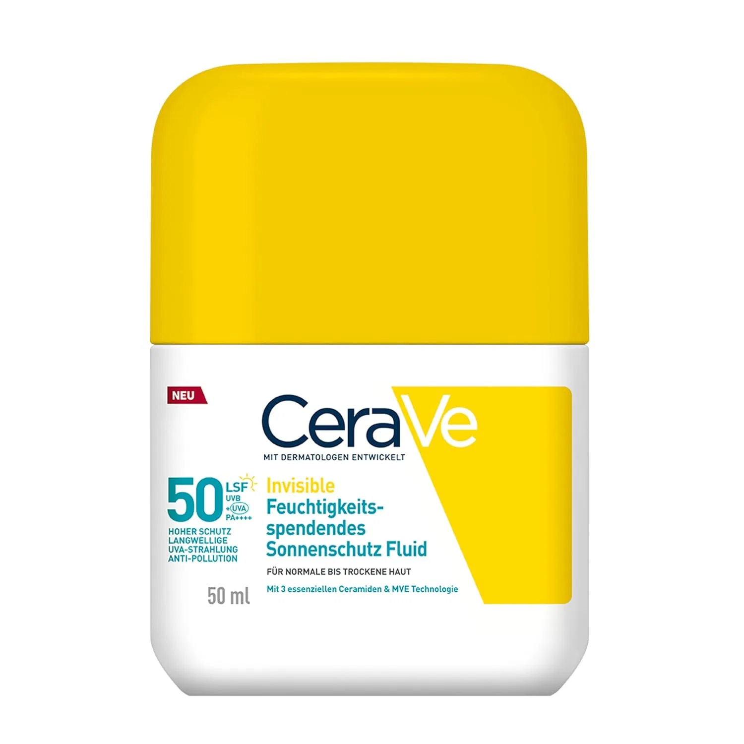 Невидимый увлажняющий солнцезащитный флюид SPF 50 от CeraVe Cerave — фото 2