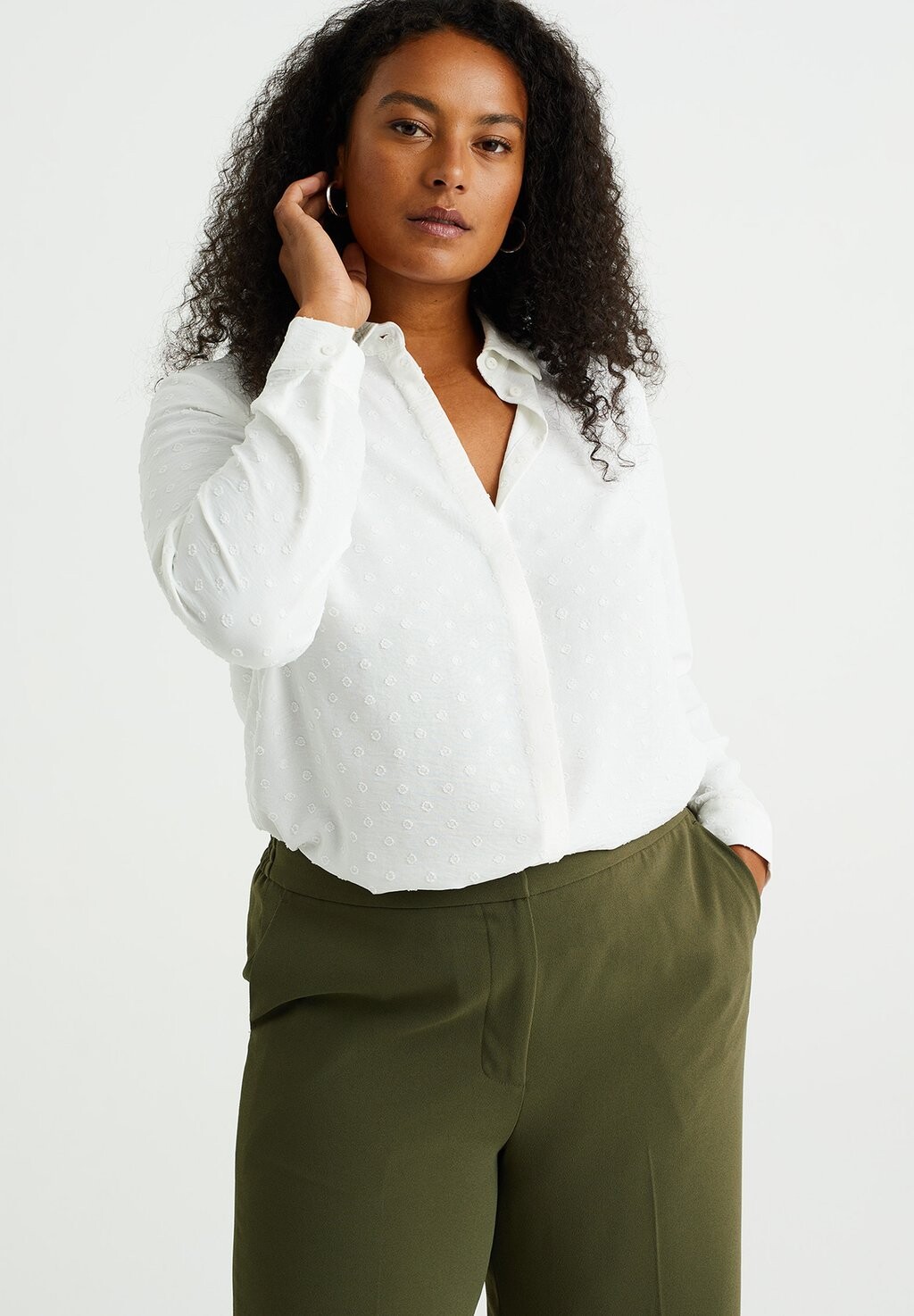 

Блузка-рубашка CURVE WE Fashion, цвет white