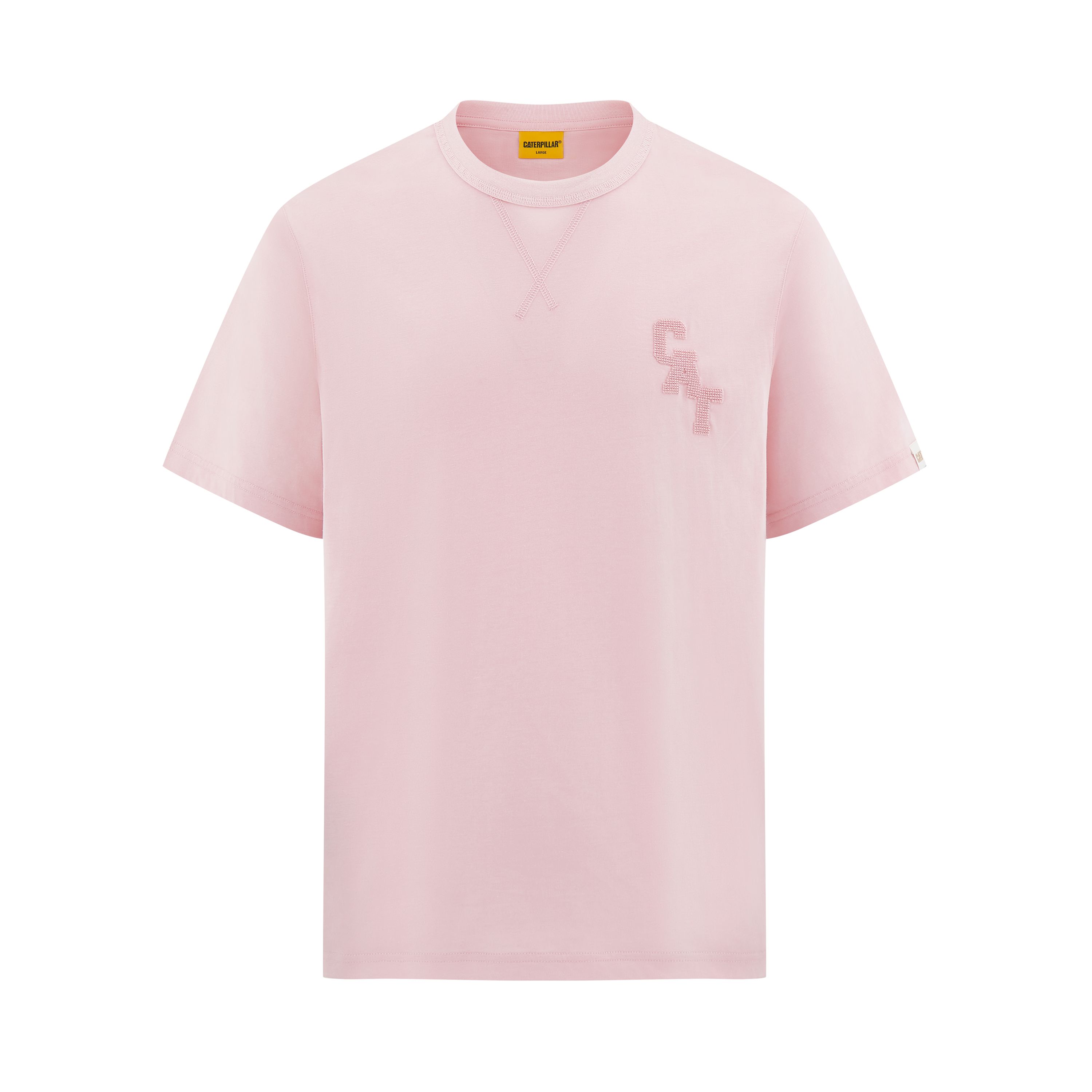 

Футболка мужская CAT, светло-розовая