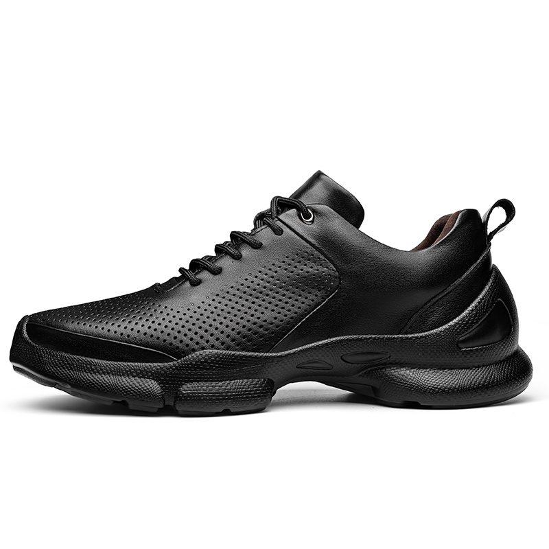 

PAIBLOKS Мужские повседневные перфорированные черные туфли, цвет Perforated Black