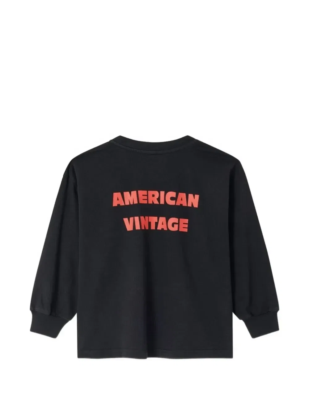 Футболка с длинными рукавами и логотипом American Vintage Kids, черный — фото 2