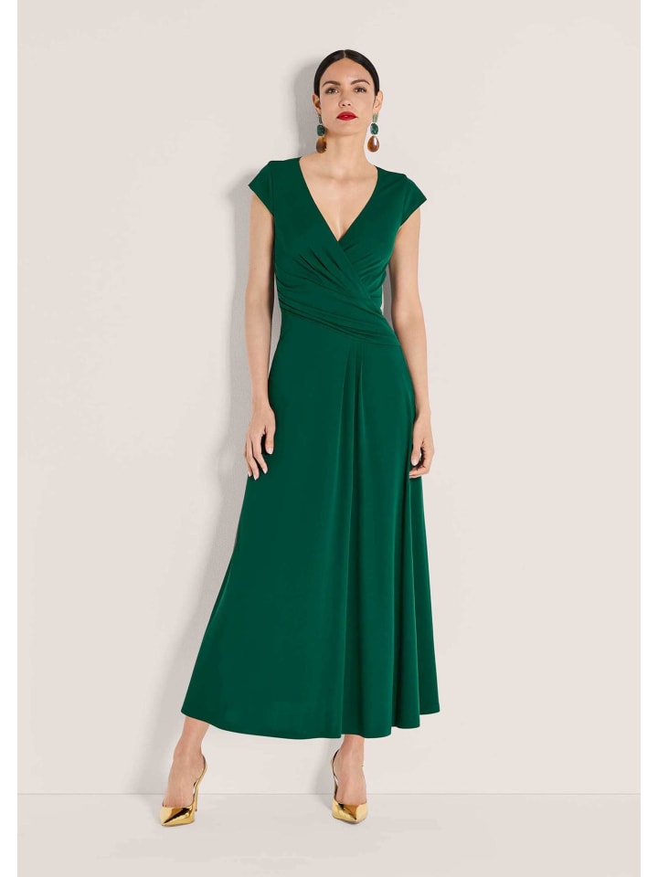 

MADELEINE Длинное платье-халат темно-зеленого цвета