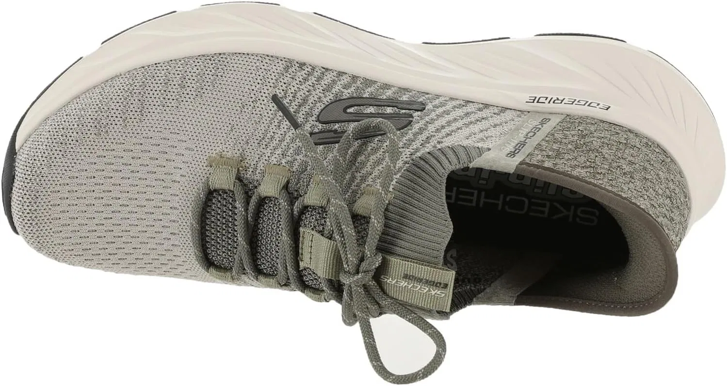 Мужские кроссовки Skechers Edgeride Raygo Hands Free без шнурков, Taupe — фото 2