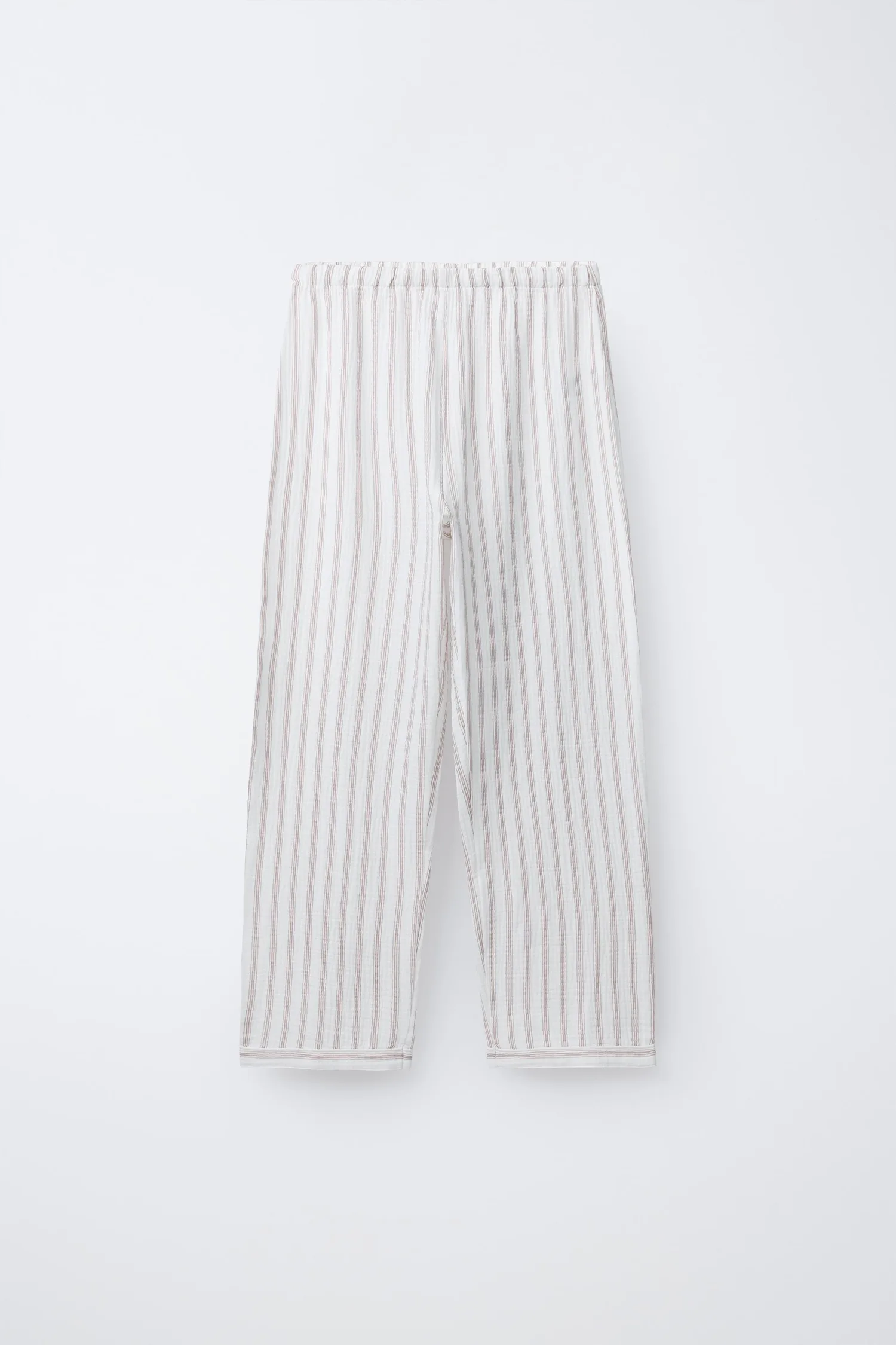 Для детей 6-14 лет / пижама в полоску с текстурной отделкой Zara, экрю — фото 4
