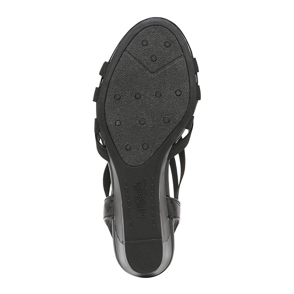 LifeЖенские туфли на танкетке с ремешками Stride Yung LifeStride, цвет Silver — фото 4