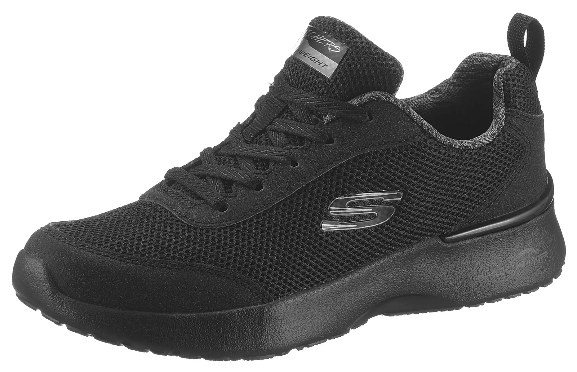 Кроссовки Skechers "Skech-Air Dynamight - Fast Brake", металлический элемент на пятке, повседневная обувь, полуботинки, туфли на шнуровке, черный