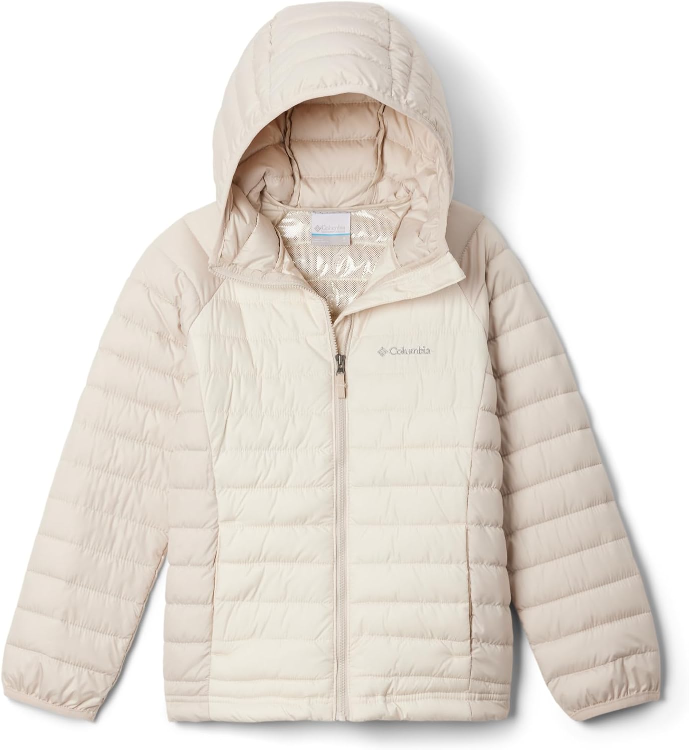 

Columbia детская куртка Powder Lite II с капюшоном, Chalk/Dark Stone