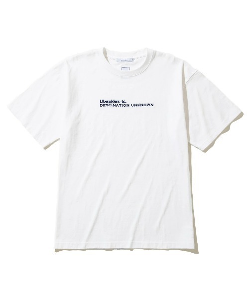 

Футболка с вышивкой, крой оверсайз Liberaiders, белый