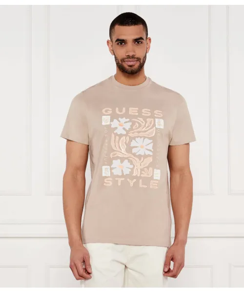 

Футболка Regular fit Guess Jeans, бежевый