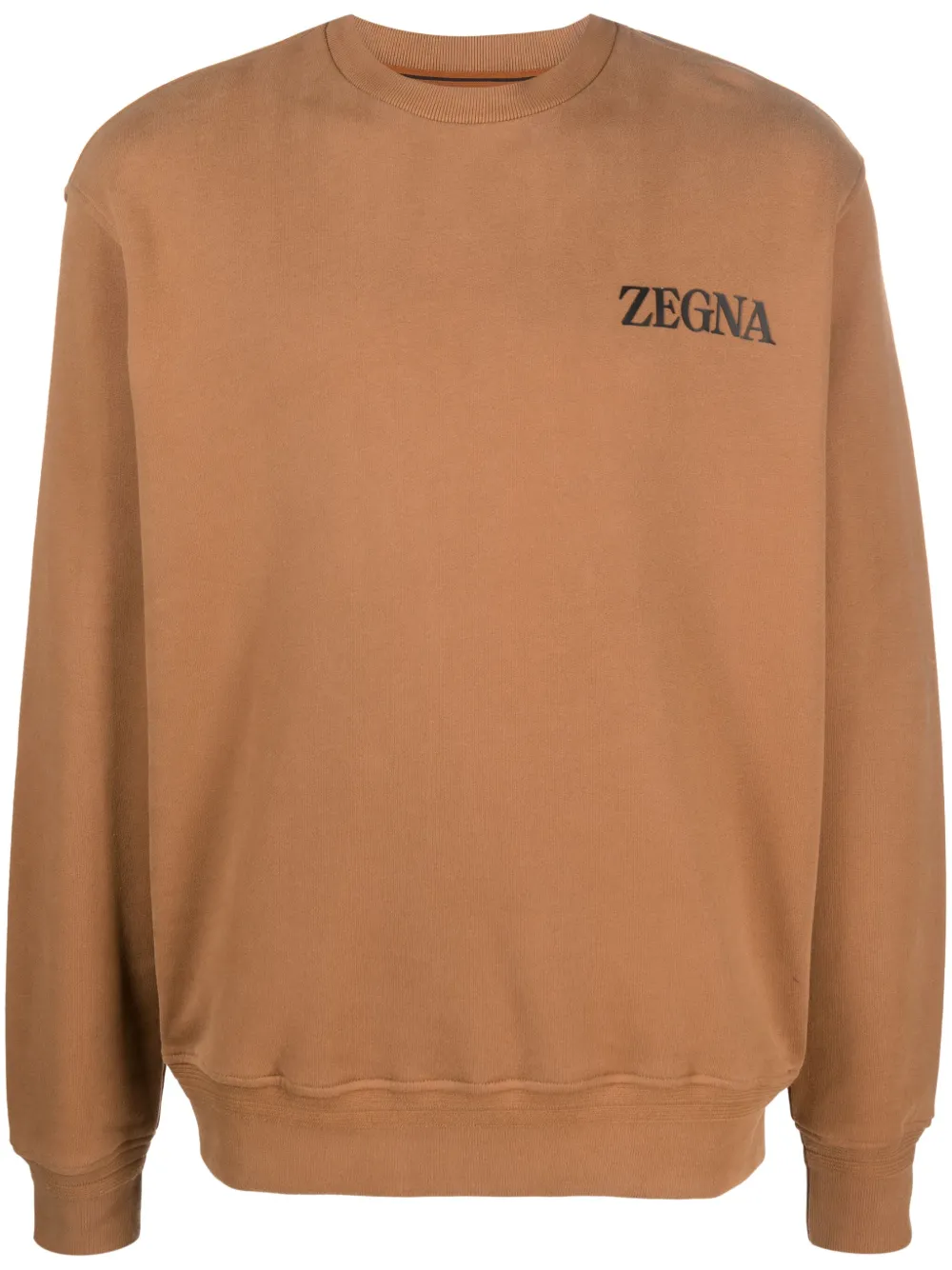 

Толстовка с тисненым логотипом Zegna, коричневый
