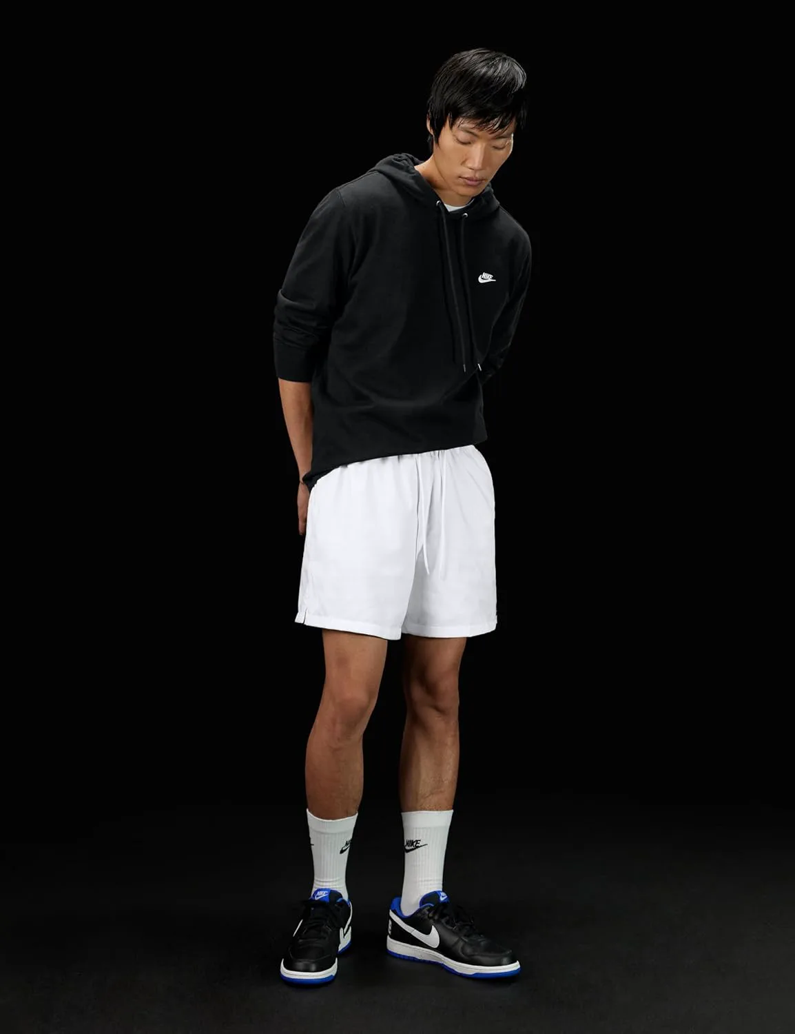 Мужские баскетбольные кроссовки Nike Big Low, черно-белый — фото 3