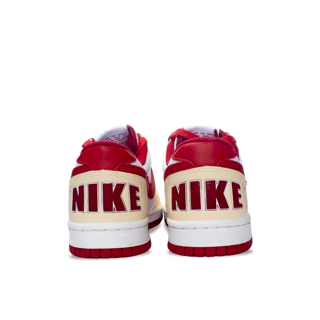 Nike Мужские бело-красные скейтерские кроссовки Big Cushioning Slip Resistant Low top — фото 4