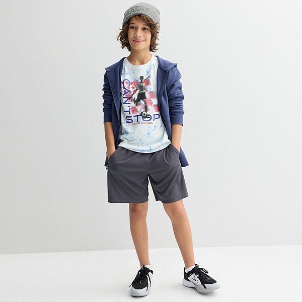 Футболка с принтом Boys 8-20 dry tek в размерах regular и husky Tek Gear, Gamer Grid Gray — фото 4