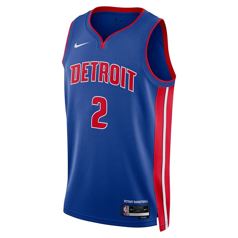 Джерси унисекс Nike Cade Cunningham Blue Detroit Pistons Swingman — Icon Edition, цвет Pis Blue — фото 3