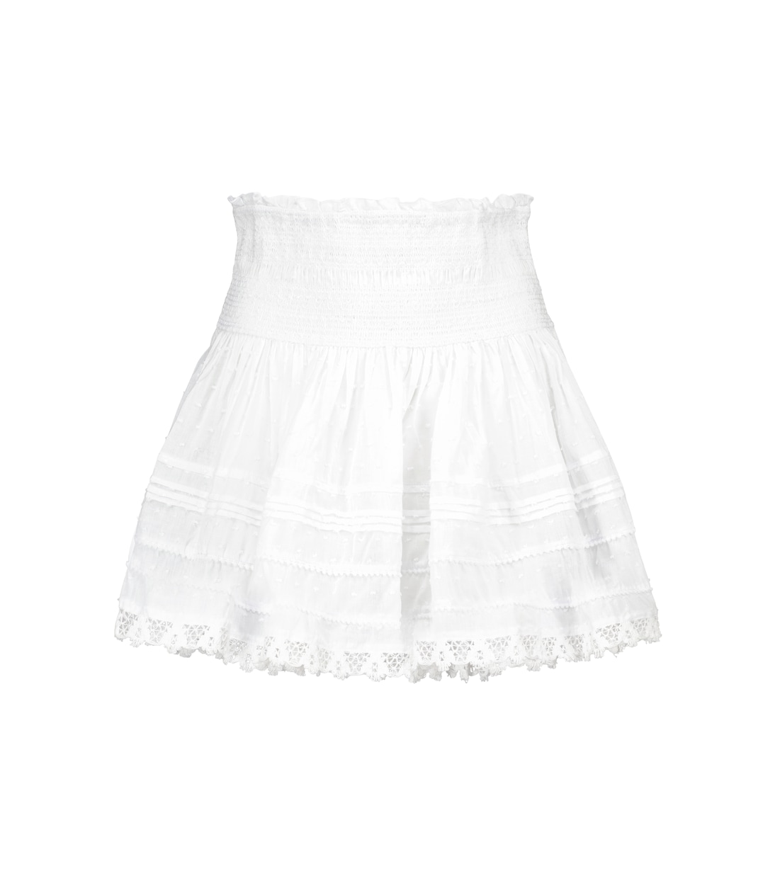 

Мини-юбка из хлопка Galia Poupette St Barth, белый