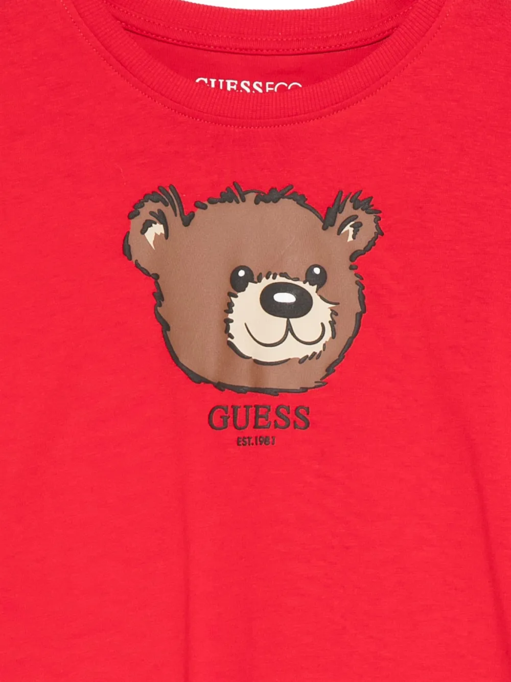 Футболка с длинными рукавами и принтом Guess Kids, красный — фото 3