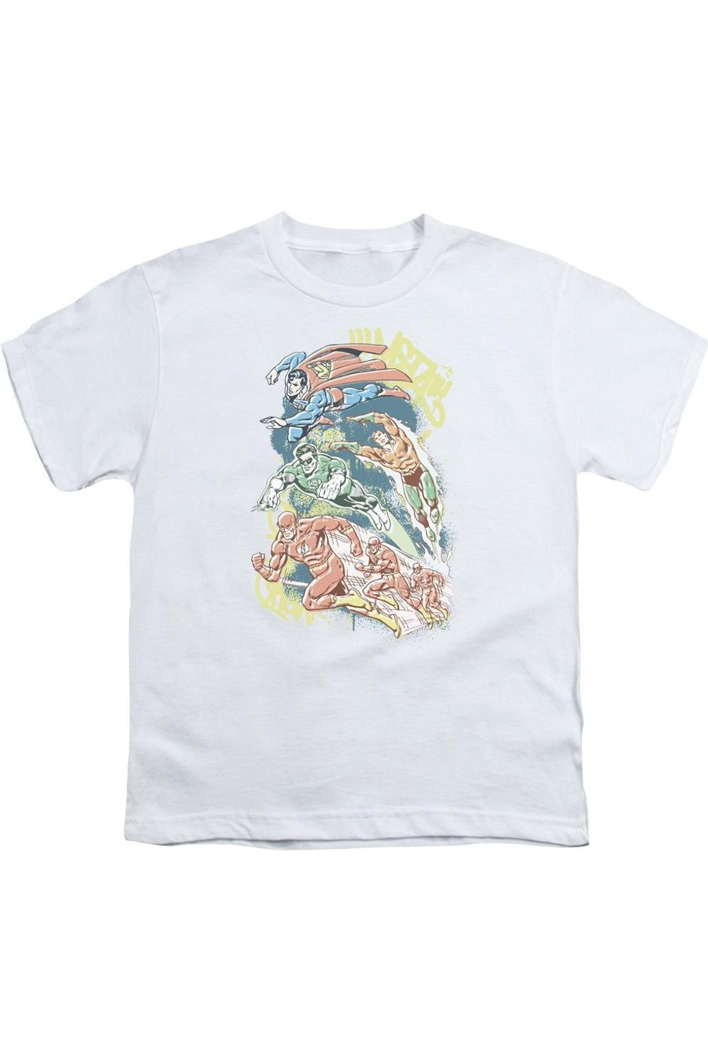 

Футболка DC Comics Halftone League с коротким рукавом для детей Gildan, белый