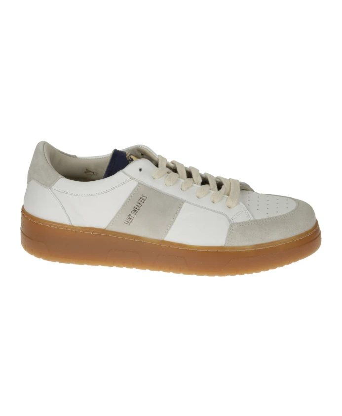 Перфорированные кожаные кроссовки Saint Sneakers, белый
