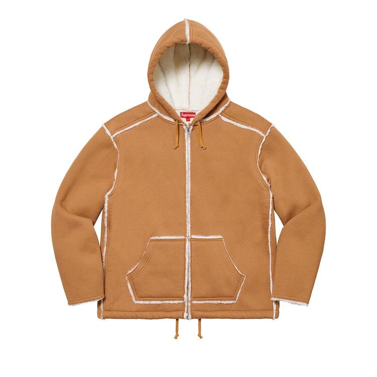 

Куртка Supreme Faux Shearling Hooded Jacket Tan, желто-коричневый