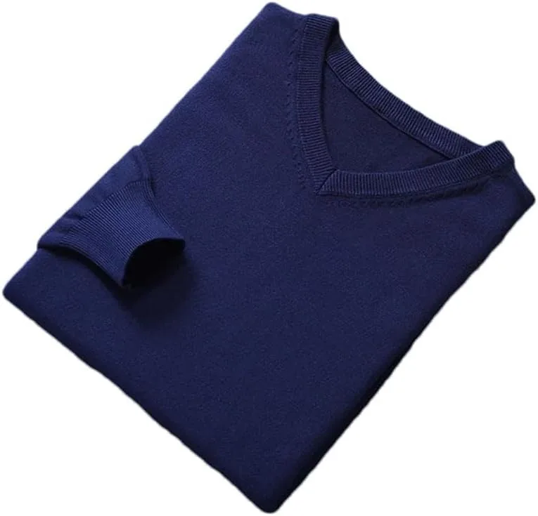 

Мужской свитер с V-образным вырезом, длинный рукав, мягкий и теплый