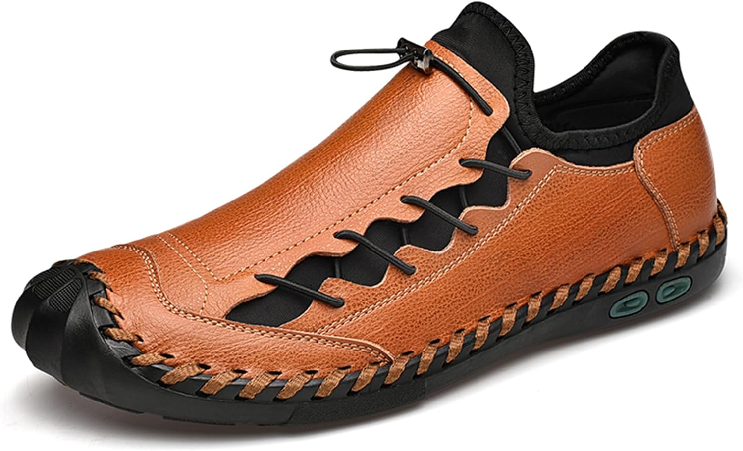 

Мужские кожаные лоферы дышащие модные для прогулок, работы, офиса, деловые, ручной работы, повседневные туфли Voceco, коричневый