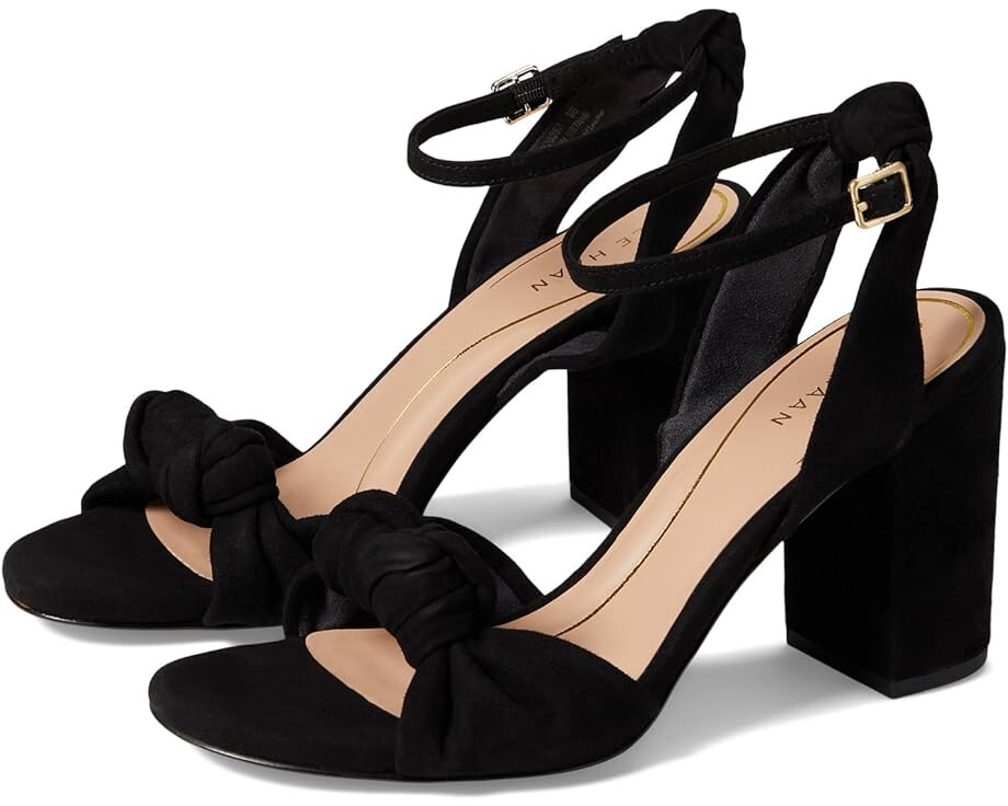 

Туфли Cole Haan Kaycee Knotted Sandal, цвет Black Eco Flora/Brushed Gold/Black Outsole