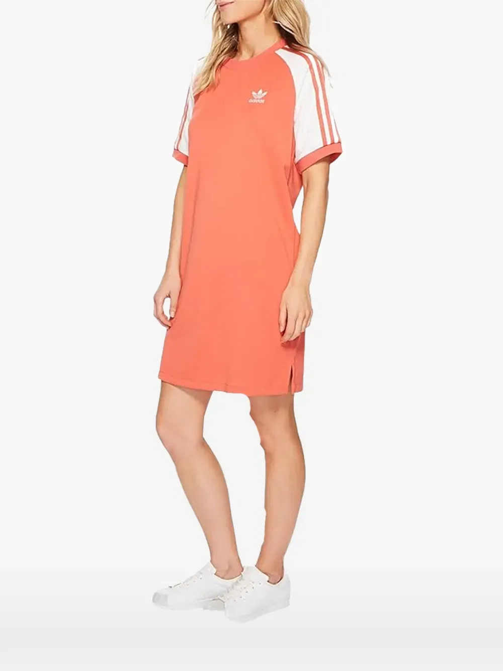 Оригинальное платье с рукавами реглан Adidas, оранжевый