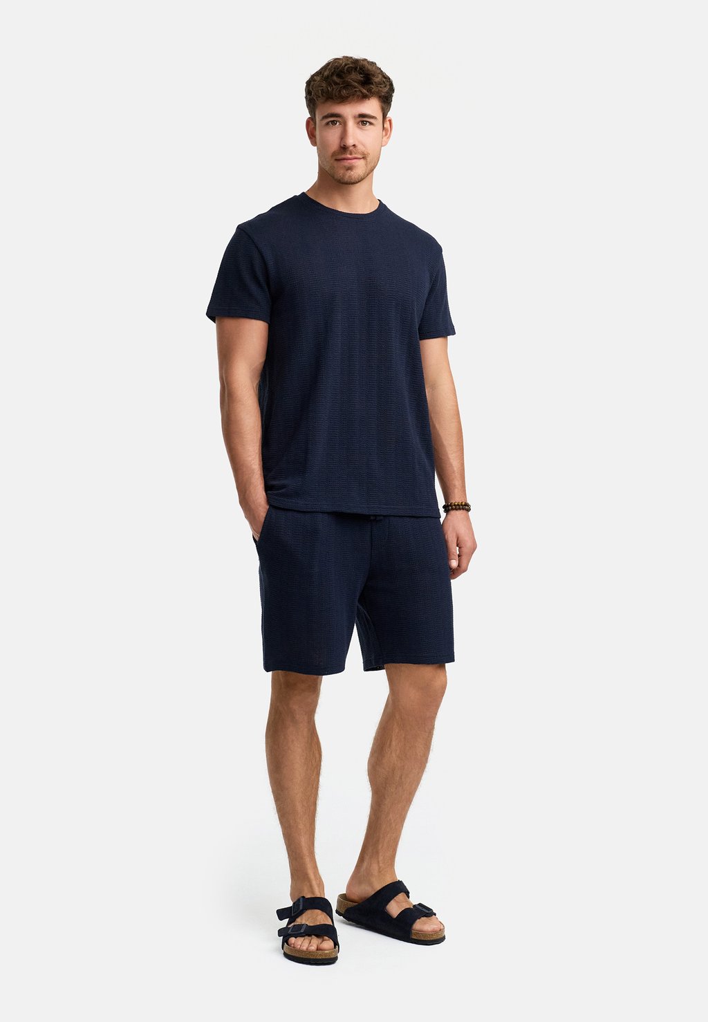 

Шорты SET GELO - Basic T-shirt INDICODE JEANS, темно-синий
