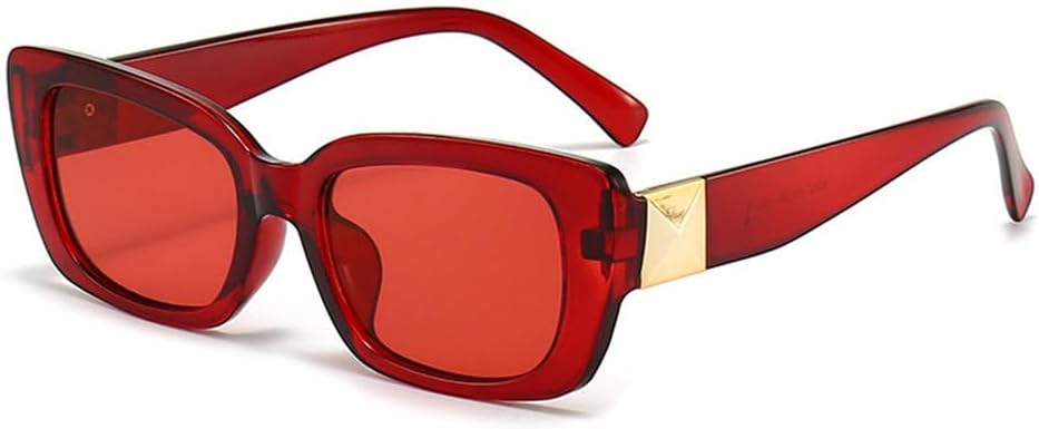 

2027 Модные винтажные солнцезащитные очки в маленькой квадратной оправе для женщин, панк-очки, прямоугольные солнцезащитные очки с защитой от УФ-излучения UV400 MTZJH, K