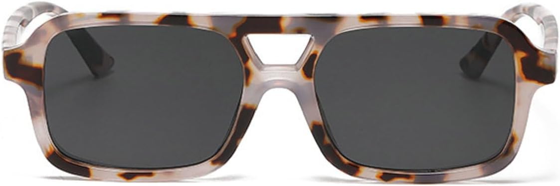 

Модные женские солнцезащитные очки с двойной перемычкой, ретро-очки с заклепками, мужские солнцезащитные очки с градиентным переходом, солнцезащитные очки UV400 5188 Melrose, Amber Grey