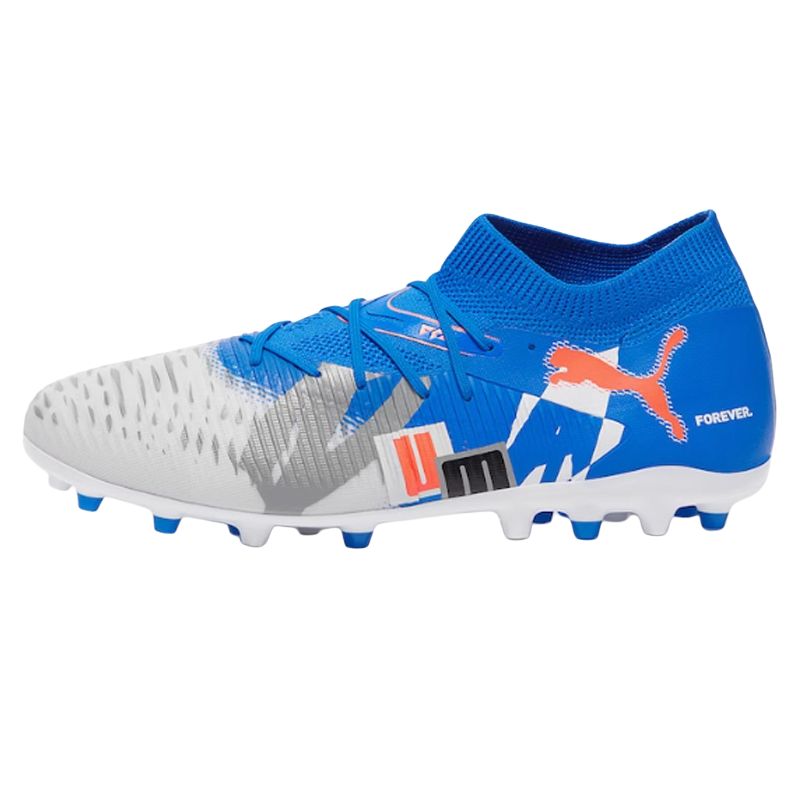 PUMA Футбольные бутсы FUTURE 8 MG Multi Ground унисекс, синие, белые